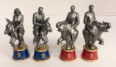 2020 Knights PELOSI SCHUMER McCONNELL McCARTHY Battle For White House Chess K4 - Image 1 of 2