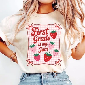 First Grade Is My Jam Lehrer Shirt 1st Grade Crew First Grade Lehrer Shirt Tanne - Bild 1 von 2