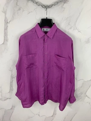 Vintage C&A New Fast Pink 100% Silk Shirt Size 43/44 XL Womens - Image 1 of 4