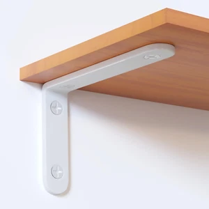 8-Pack Heavy Duty White L Shelf Brackets for Wall Shelving and Decor - Picture 1 of 7