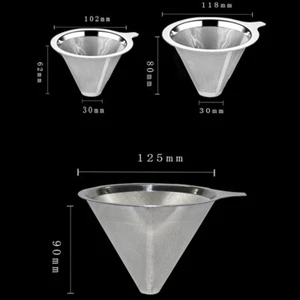 Metallsieb Edelstahl Kaffee Dauerfilter Kaffeefilter Permanentfilter Filter Neu - Bild 1 von 44