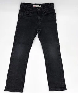Levis Jeans Boys 10 Black Slim Stretch Adjustable Waist Dark Wash - Picture 1 of 7