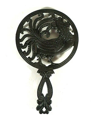 Cast Iron Trivet Round Roaster Heavy Black 7"Diameter - Image 1 of 4