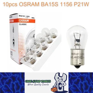 10 x OSRAM BA15S 12V 21W 1156 P21W Clear Original filament incandescent globes - Picture 1 of 6
