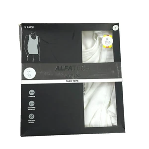 Alfani Men's 5-Pk. Moisture-Wicking Solid Tank T-Shirts White-Small Tagless - Picture 1 of 6