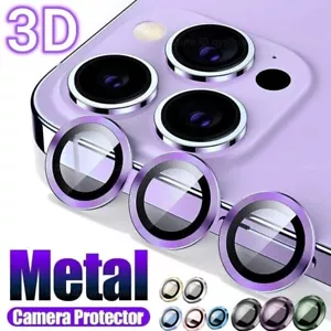 iPhone 16 13 12Pro Max 15 14 Lens Protector Film Camera Ring Full Tempered Glass - Picture 1 of 27