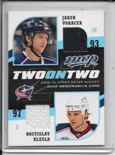 2009-10 Upper Deck MVP Voracek/Klesla/Berglund/Colaiacovo Two On Two Jersey