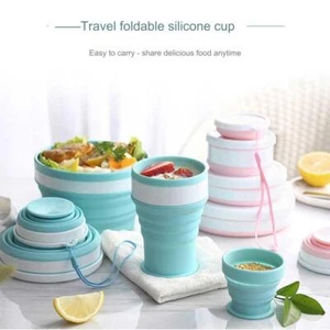 Portable Grade A Silicone Collapsible Coffee Cup Foldable Coffee Cup For Travel - Picture 1 of 15