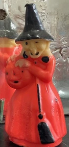 Vintage Gurley Halloween Witch Candle  Unlit + Cardboard Bottom 8" Spooky Decor - Picture 1 of 10
