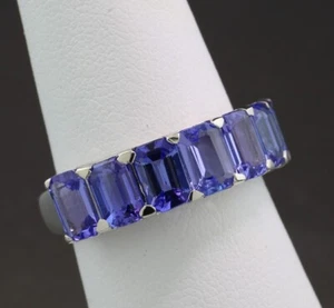 ANILLO TANZANITA 3,10 CT AZUL VIOLETA ORO BLANCO 750 VALOR 3.600 EUROS NUEVO - Imagen 1 de 4