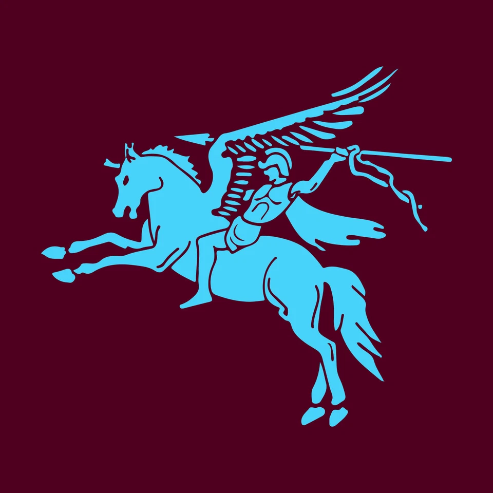 5 Airborne Brigade Pegasus nach links gerichteter Vinyl-Aufkleber/Sticker (7,5 cm x 7,5 cm)