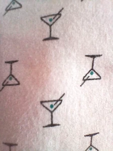 Apt. 9 SHIRT Mens Large Short Sleeve Button Up Premier Flex White Martini Glass - Picture 1 of 7