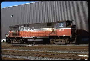 Original Rail Slide - PW Providence & Worcester 2005 Worcester MA 9-6-1991 - Picture 1 of 1