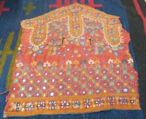 Arazzo Frammento Antico Shisha Etnico Tessile India Kutch Banjara - Foto 1 di 6