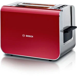 Bosch TAT8614N Styline Toaster 860 Watt 2-Scheiben-Toaster Toastautomat Rot - Bild 1 von 12