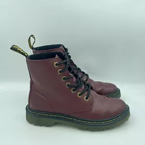 Dr Doc Martens Luana Lace Up Boots Size 7 Womens AW004 Burgundy Black UK 5 EU 38 - Picture 1 of 9