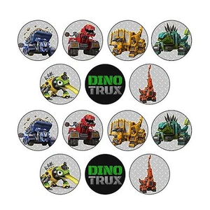 24x Dinotrux Comestible Cupcake Toppers Imágenes Oblea Papel 4 cm (sin cortar) - Imagen 1 de 1