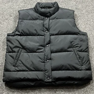 Cabela's Goose Down 550 Puffer Vest Mens Size 2XL XXL Black Outdoor Jacket Snap - Picture 1 of 17