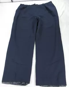 Pendleton Virgin Wool Pants Womens 18 Navy Blue Pleated Front Straight USA Lined - Picture 1 of 16