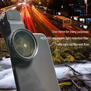 37mm/52mm Clip-on ND2-400 Adjustable Neutral Density Phone Camera Lens Filter US - Picture 1 of 13
