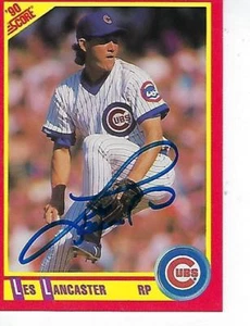 LES LANCASTER SIGNED 1990 SCORE #413 - CHICAGO CUBS - Bild 1 von 1
