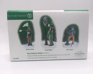 Dept 56 Busy Railway Station Heritage Dickens Village Set of 3 1999 #58464 Box - Picture 1 of 6