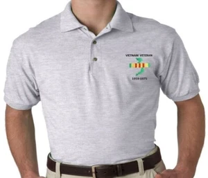CAMISA POLO PECHO IZQUIERDO BORDADA CINTA Y MAPA VIETNAM 1959-1975 - Imagen 1 de 1