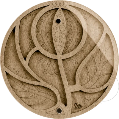 Wood bead organizer tray with lid "Tree" - Image 1 of 4