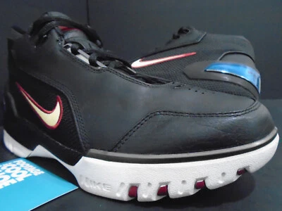 2004 NIKE AIR ZOOM GENERATION LEBRON JAMES BLACK WHITE CRIMSON RED 308214-011 7 - Image 1 of 4