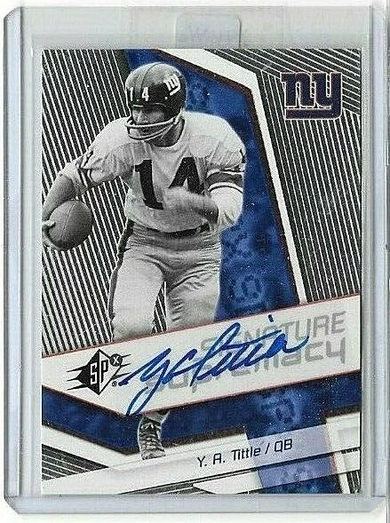 Y.A.TITTLE 2008 SPx SIGNATURE SUPREMACY CERTIFIED AUTOGRAPH - Image 1 of 1