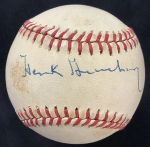 Hank Greenberg Signed Baseball Lee MacPhail Detroit Tigers Autograph WSC HOF JSA - Picture 1 of 8