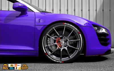 奥迪运动永久贴纸轮胎刻字 - 1.00 英寸 - 适合 - 16 英寸 - 22 英寸快速发货 — 第 1/3 张图片