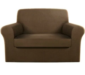 Funda sofá 1 plaza. Marrón. Nuevo en paquete.  Protege muebles da un nuevo aspecto - Imagen 1 de 8