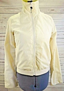 Bench Womens Jacket Size Sm White See Thru Shell w/ Bright Yellow Lining Zip Up - Picture 1 of 12