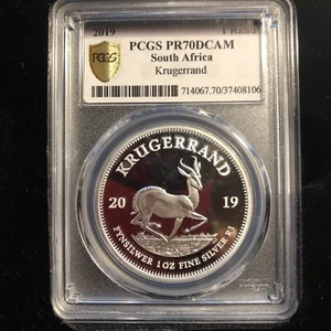 2019 Proof 1oz Silver Krugerrand PCGS PR70 DCam Tsehlo signed FIRST 436 - Picture 1 of 2