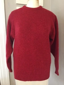 Vintage Womens Wool Red Cranberry Eddie Bauer Crewneck Sweater New - Picture 1 of 4