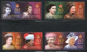 Alderney Sc 269-72 2006 80th birthday QE II stamp set mint NH - Picture 1 of 1