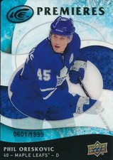2009-10 Upper Deck Ice #102 PHIL ORESKOVIC - Rookie Card - Toronto Maple Leafs
