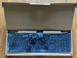 HP Tastatur Schwarz USB Slim 803181-L31 QWERTY - Bild 1 von 2