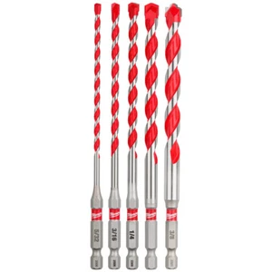 Milwaukee 48-20-9051 5pc. SHOCKWAVE™ Carbide Hammer Drill Bit Kit - Picture 1 of 10