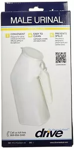 Drive Medical Male Urinal Easy Clean Prevent Spill Lightweight 1ct Pack of 12 - Picture 1 of 4