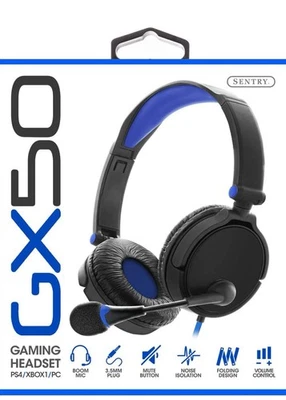 SENTRY GX50  GAMING HEADSET IN BLACK & Red FOR PS4/XBOX1/PC/Switch - Image 1 of 3