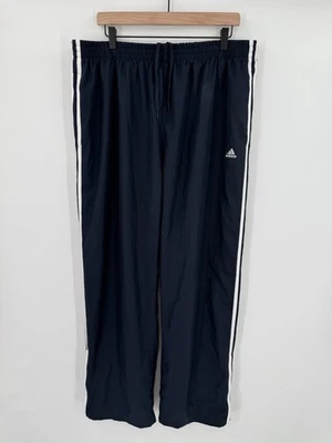 Antiga Calça Adidas Track Masculina XXL Listra de Perna Larga Zíper no Tornozelo Baggy Y2K Streetwear - Imagem 1 de 4