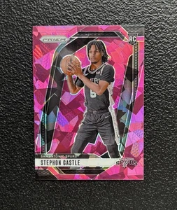 2024-25 Panini Prizm STEPHON CASTLE Pink Cracked Ice Rookie RC #234 SP! *Spurs - Picture 1 of 2