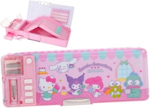 Mix Sanrio Characters Hello Kitty Friends Case Pencil Pen Holder Box 2-Sharpener - Picture 1 of 7