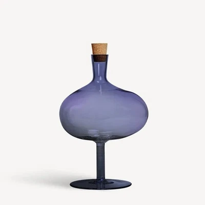 Kosta Boda Bod Bottle Midnight Blue Large – Handblown Swedish Art Glass Vase, Mo - Image 1 of 3