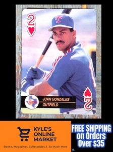 Juan González Texas Rangers Major League Baseball 1992 U.S. Plaing Card Co. - Imagen 1 de 5