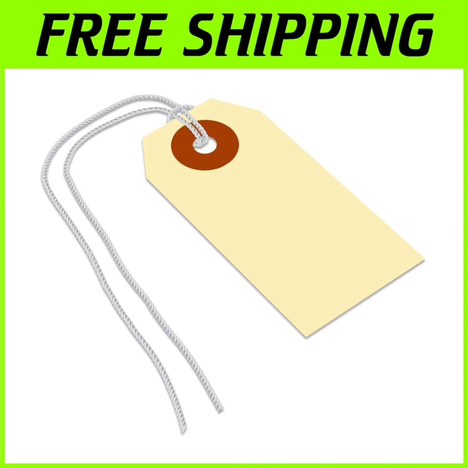 Reinforced Fiber Patch Manila Shipping Tags, 1000 Count - Image 1 of 4