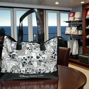 Disney Cruise Line Steamboat Willie Comic Double Handle Zip Closure Tote Bag - Bild 1 von 14