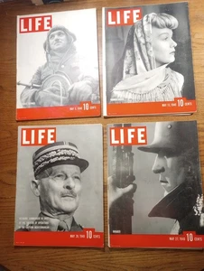 4 Life Magazine Lot Complete Month of May 1940 - 6, 13, 20, 27 - Imagen 1 de 24